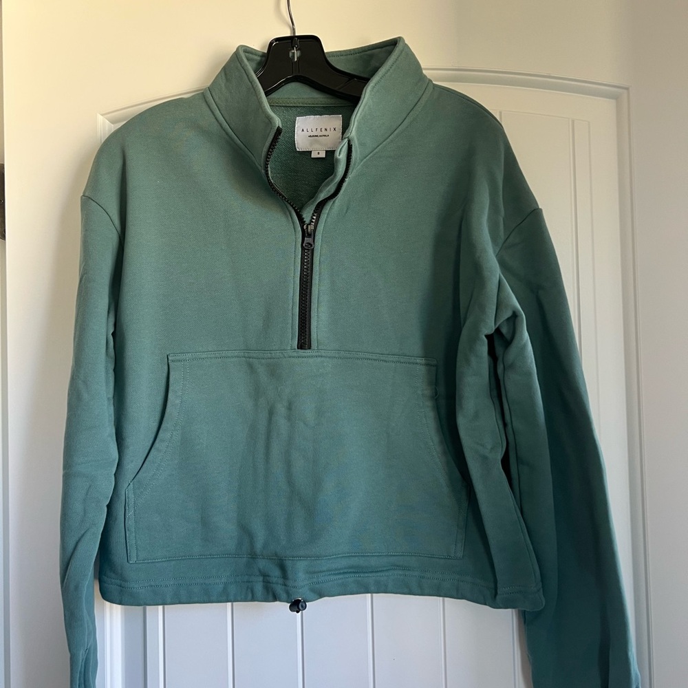 Allfenix Teal Quarter-Zip Sweatshirt